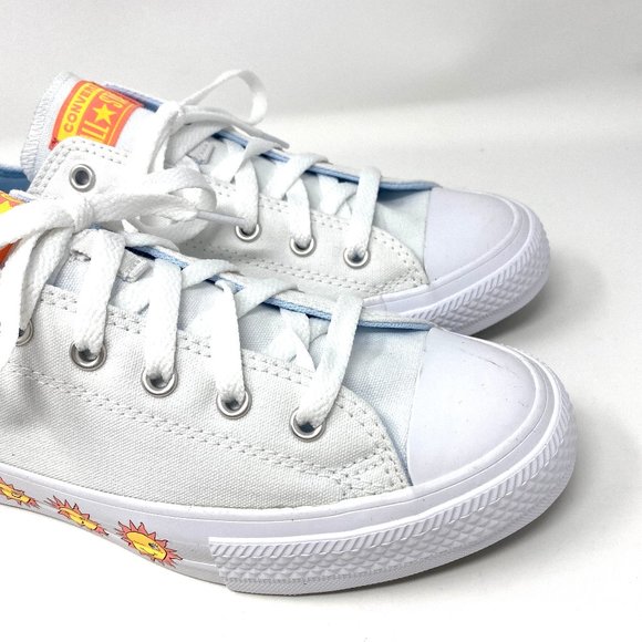 🌸Sale🌸 Converse CTAS White Chambray Blue Canvas Sneaker Women's Size 8 670702F - Picture 5 of 10